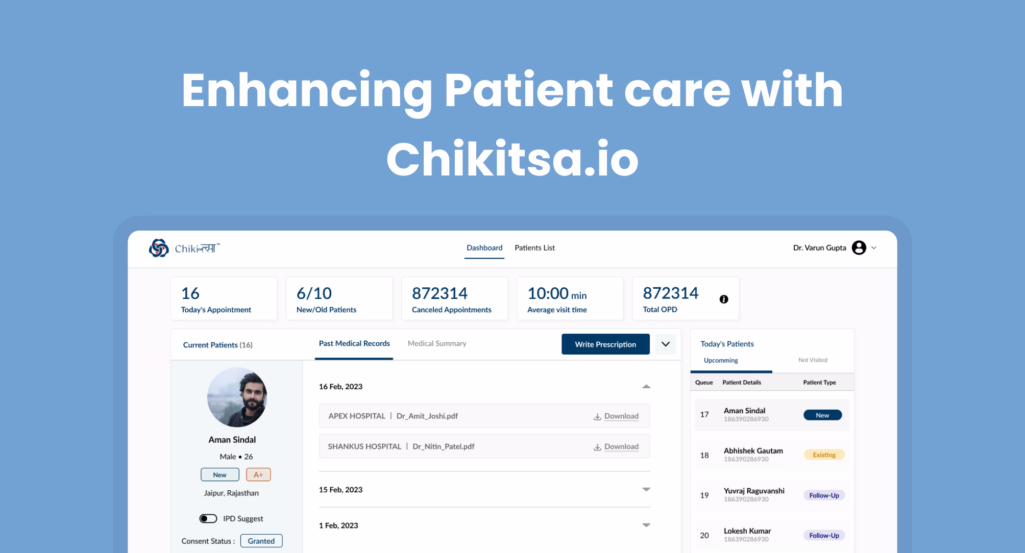 Chikitsa.io — Enhancing Patient Care Through System Design preview