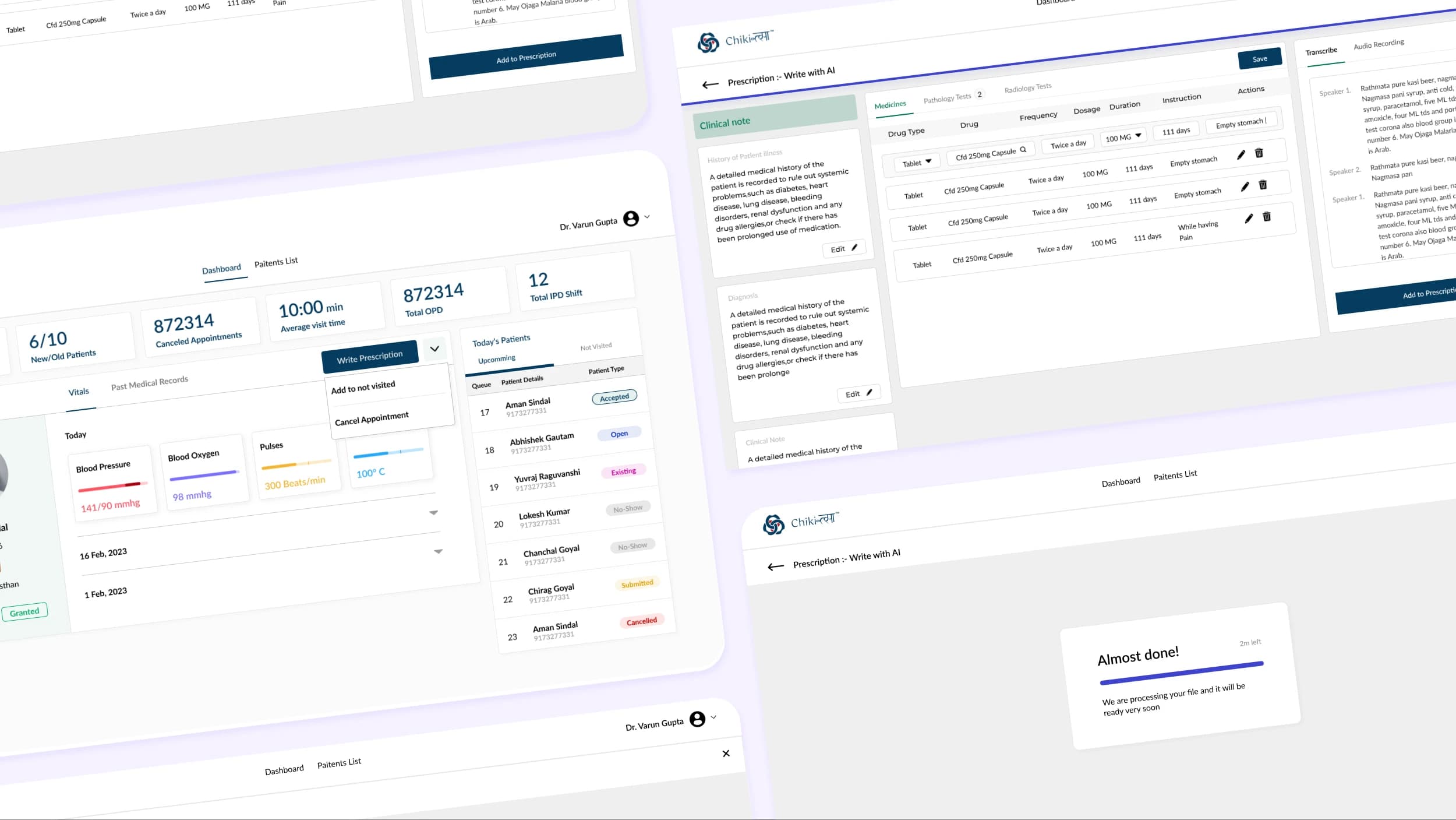 Prescription review and AI-assisted workflow